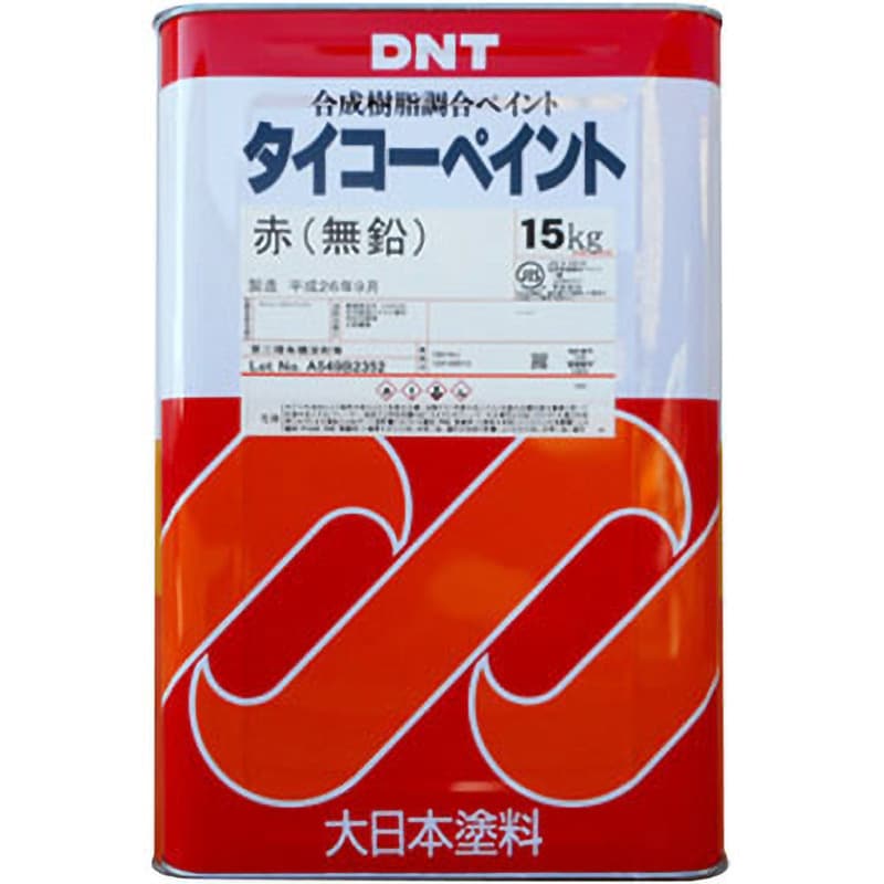 タイコーペイント 油性 屋内外兼用 長油性フタル酸樹脂系塗料 CF赤色 1缶(15kg) 1007AU