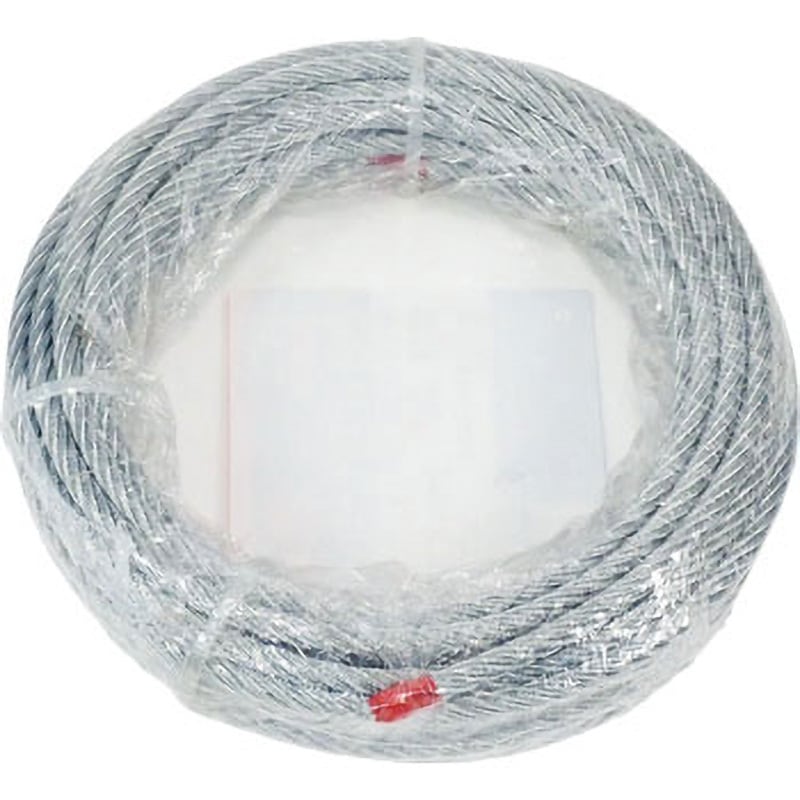 CWM-8S10 メッキ付ワイヤーロープ TRUSCO 6×24 荷重430kg ロープ