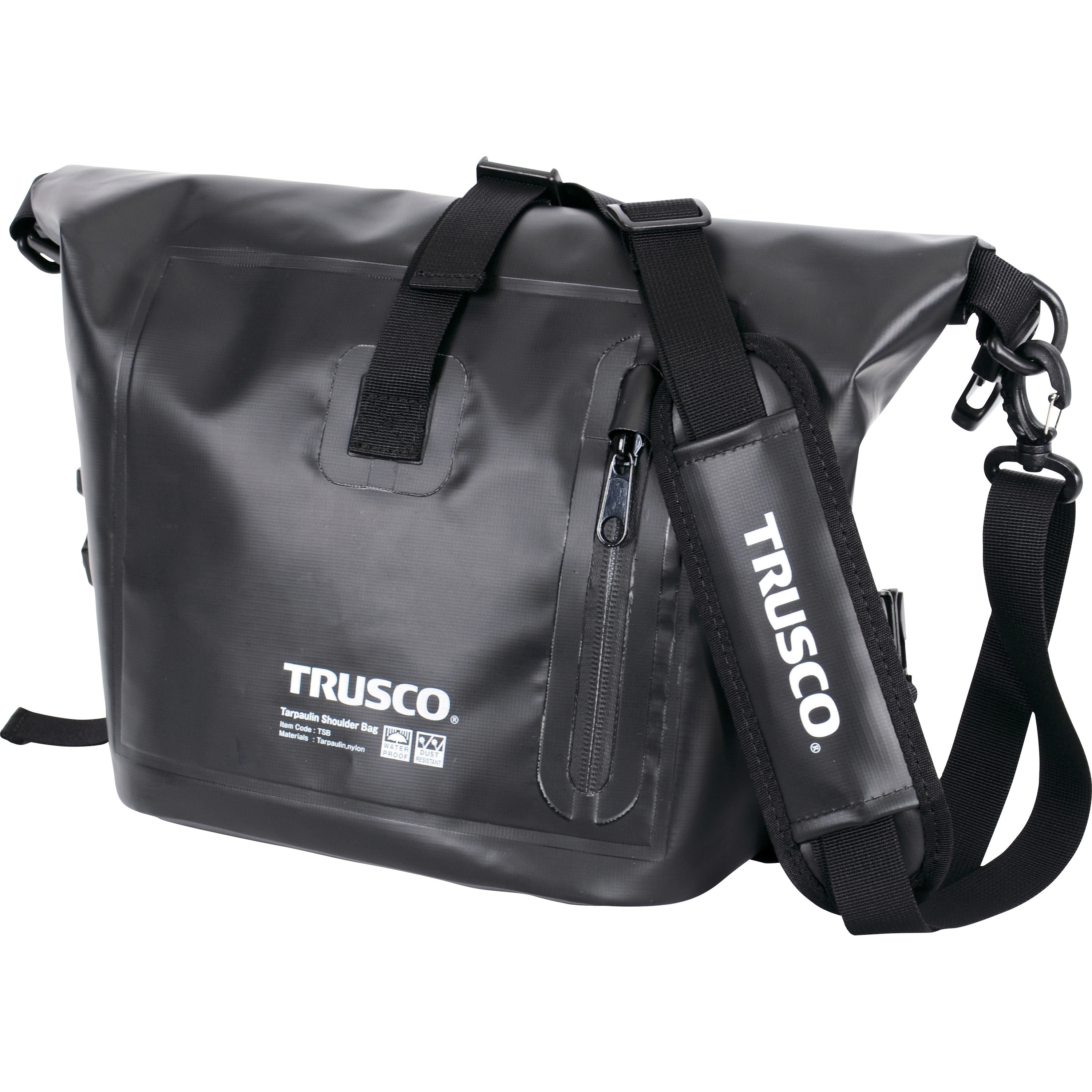TSB-BK 防水ターポリンバッグ TRUSCO ブラック色 容量7L TSB-BK 【通販