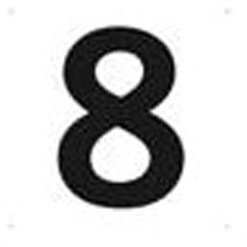 TSEH-8 表示板(数字・白) TRUSCO 取付方式ビス止め穴4ヵ所(ビス