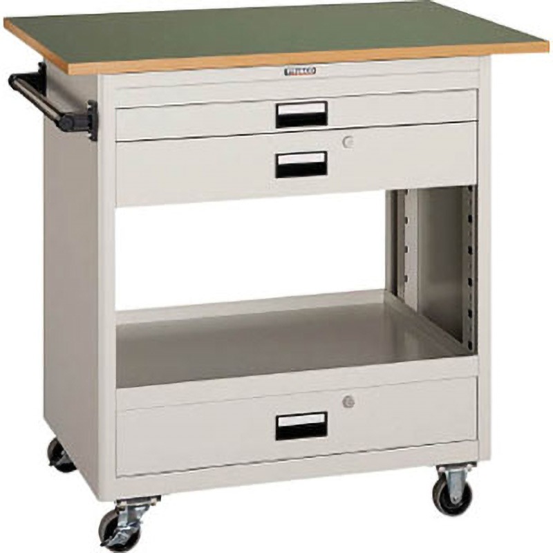 NTS-712T-YG ツールワゴン(天板付) TRUSCO 高さ880mm間口750mm奥行500mm  NTS-712T-YG