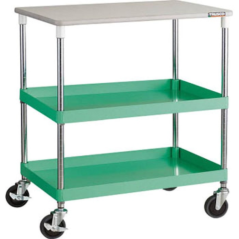 PEW-972T-W フェニックスワゴン(省音タイプ・天板あり) TRUSCO 2段 ホワイト色 高さ899mm間口750mm奥行500mm  PEW-972T-W