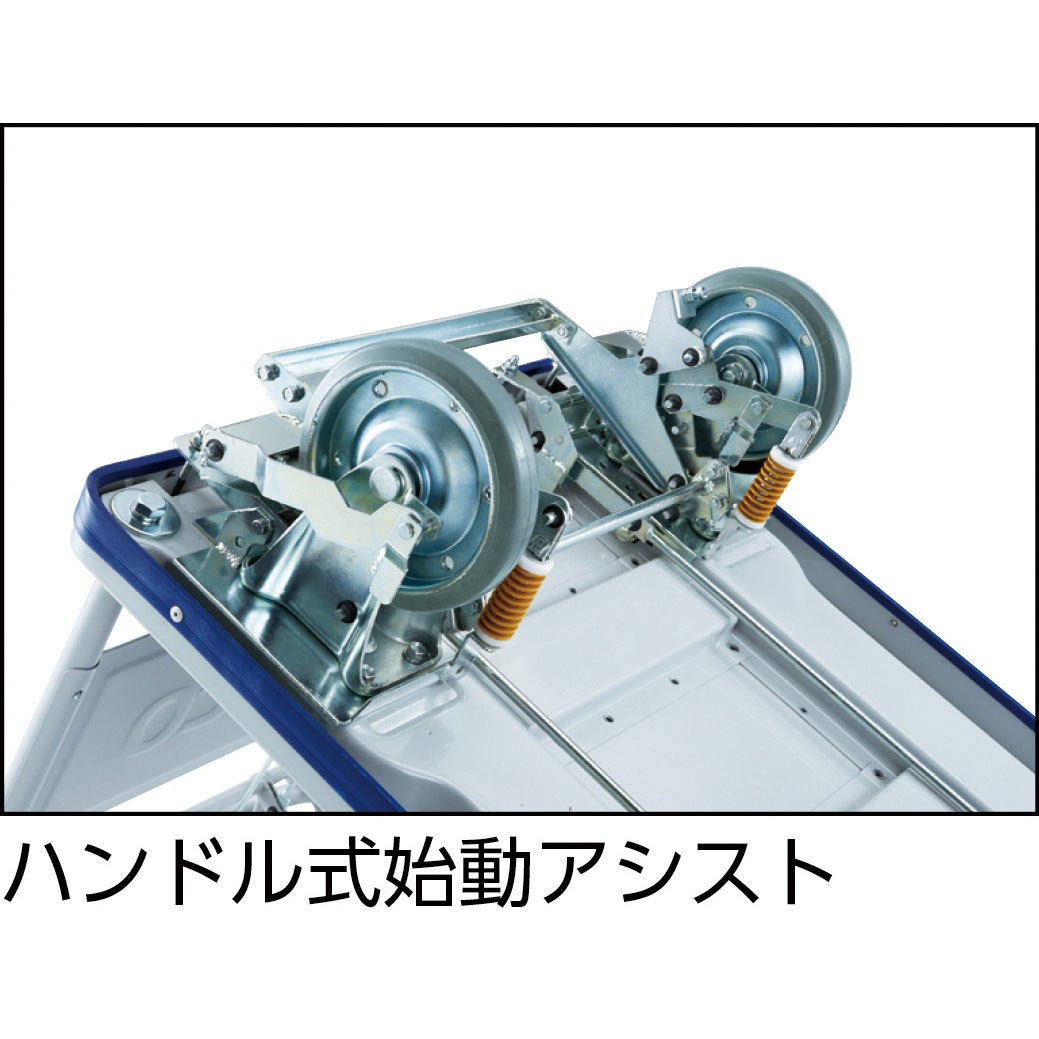 TRUSCO 始動アシスト台車 アクセル ハンドル解除式 制動B付 ( 502NHA-B ) TRUSCO 始動アシスト台車 アクセルハンドル解除式 ピン式2輪自在S付