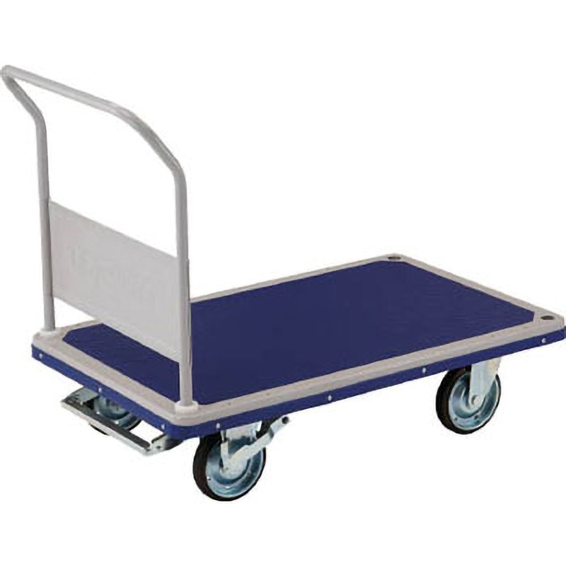 502NFA プレス製運搬車アクセル(ペダル式アシスト機能付) TRUSCO 荷重500kg ゴム車輪 スチール製 荷台寸法1225×775mm  502NFA