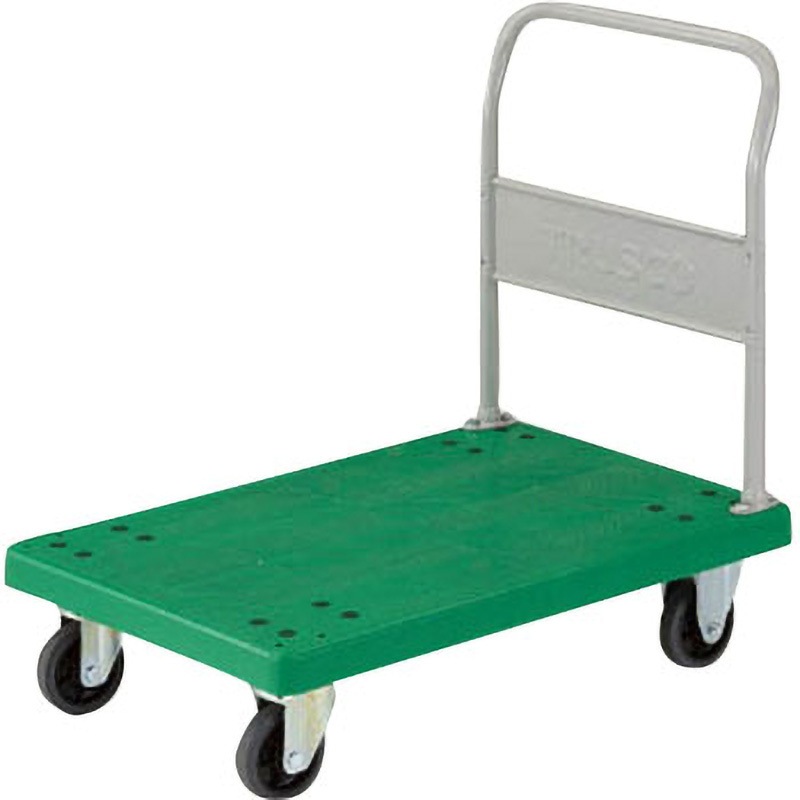 TP-903 樹脂製運搬台車グランカート(固定ハンドル・両袖タイプ) TRUSCO ゴム