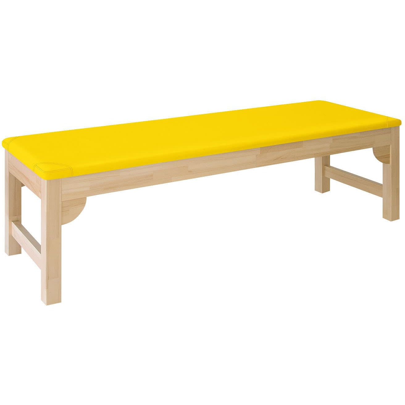 TB-743(70X190X60CM) 木製診察台 ビニルレザーイエロー TB-743 70X190X60CM 1台 高田ベッド製作所 【通販モノタロウ】