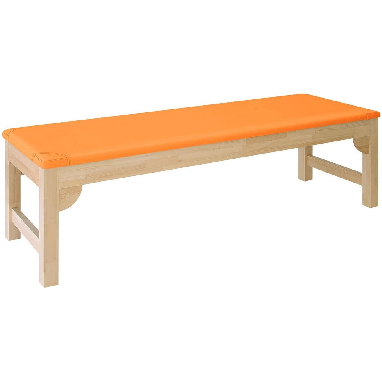 TB-743(60X180X55CM) 木製診察台 ビニルレザーオレンジ TB-743 60X180X55CM 1台 高田ベッド製作所 【通販モノタロウ】
