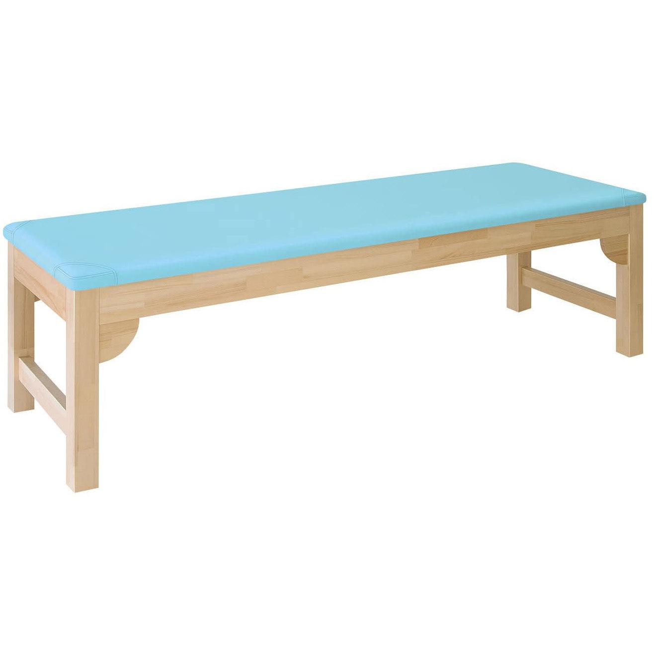 TB-743(70X190X55CM) 木製診察台 ビニルレザースカイブルー TB-743 70X190X55CM 1台 高田ベッド製作所 【通販モノタロウ】