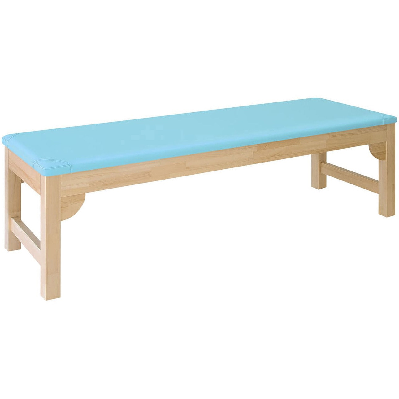 TB-743(70X190X60CM) 木製診察台 ビニルレザースカイブルー TB-743 70X190X60CM 1台 高田ベッド製作所 【通販モノタロウ】