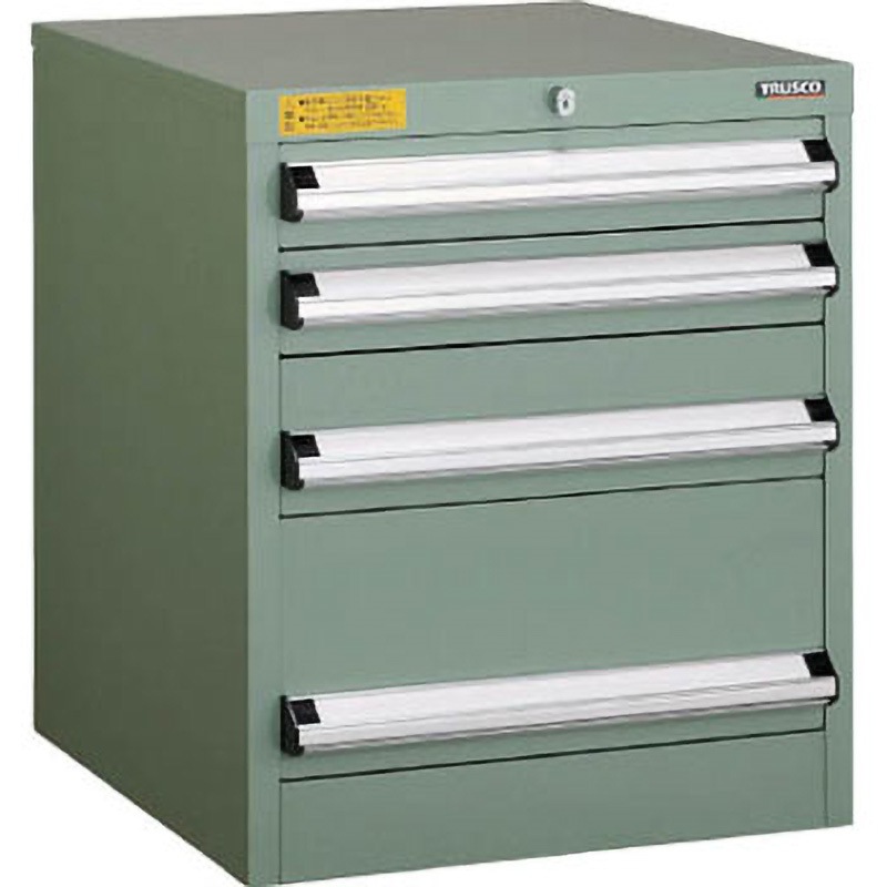 VE5S-607 中量キャビネットVE5S型(3ロック安全機構) TRUSCO グリーン 最大積載量450kg 外寸法500×550×600mm