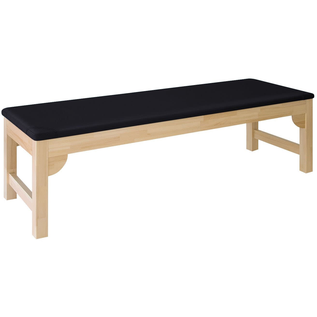 TB-743(70X190X50CM) 木製診察台 ビニルレザー黒 TB-743 70X190X50CM 1台 高田ベッド製作所 【通販モノタロウ】 59,988円