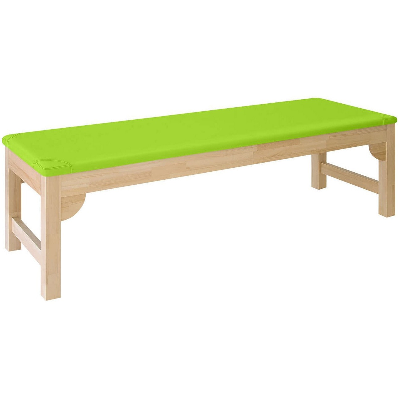 TB-743(60X180X55CM) 木製診察台 ビニルレザー抹茶 TB-743 60X180X55CM 1台 高田ベッド製作所 【通販モノタロウ】