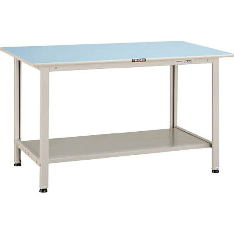 BO-1275LT2 軽量作業台(下棚2枚付) TRUSCO ポリ化粧製天板 スチール製 荷重180kg 間口1200mm奥行750mm高さ740mm  BO-1275LT2