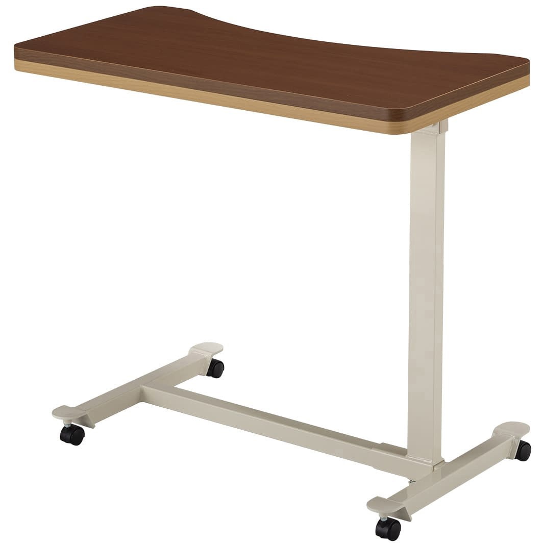 TB-BST-0270(キャスター) エコノミーベッドサイドテーブル ブラウン TB-BST-0270 キャスター 1台 高田ベッド製作所 【通販モノタロウ】