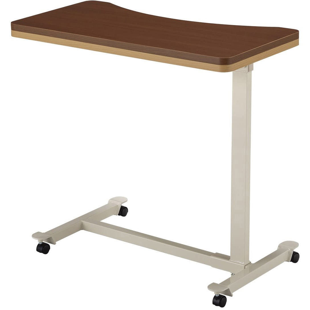 TB-BST-0275(キャスター) エコノミーベッドサイドテーブル ブラウン TB-BST-0275 キャスター 1台 高田ベッド製作所 【通販モノタロウ】