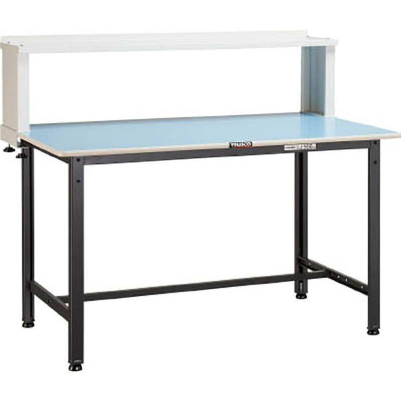 BE-1275YURB BE型軽量作業台(上棚付) TRUSCO ポリ化粧製天板 荷重250kg ダークグレー色 間口1200mm奥行750mm  BE-1275YURB