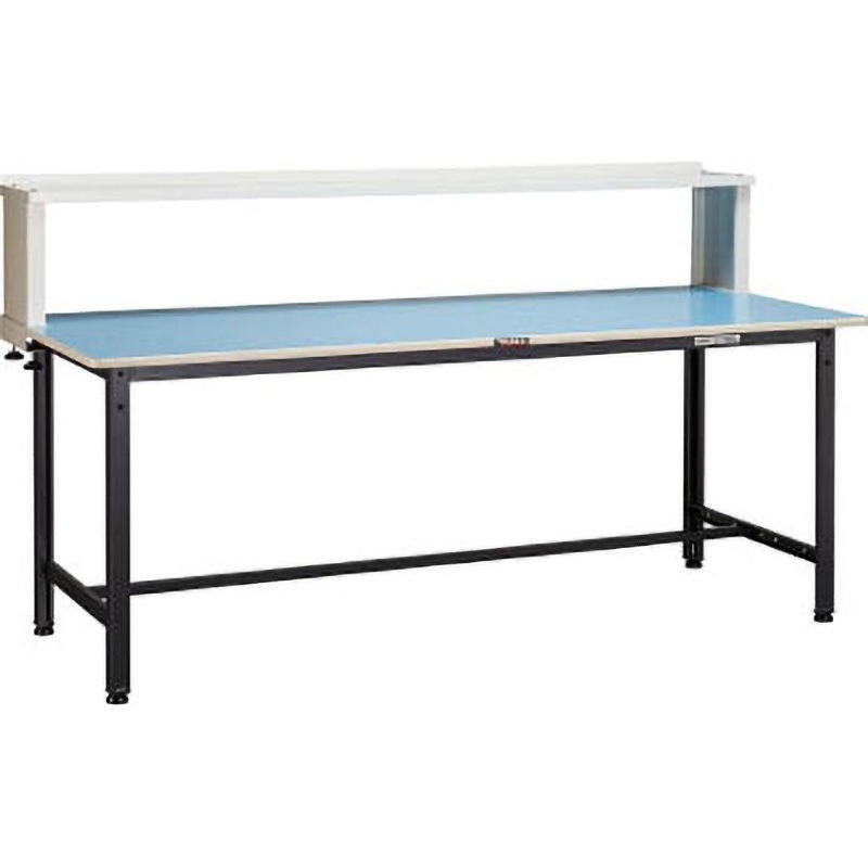 BE-1875YURB BE型軽量作業台(上棚付) TRUSCO ポリ化粧製天板 荷重250kg ダークグレー色 間口1800mm奥行750mm  BE-1875YURB