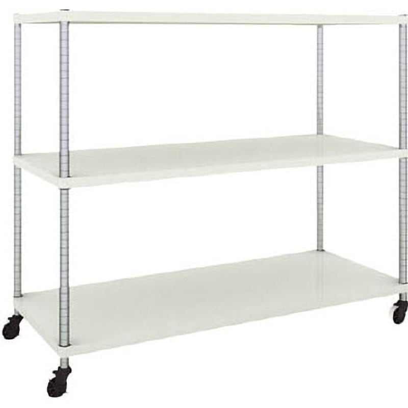 PER-4563-U125-W フェニックスラック(ウレタン車輪付) TRUSCO 均等耐荷重150kg/段 棚段数3 幅1500mm  PER-4563-U125-W