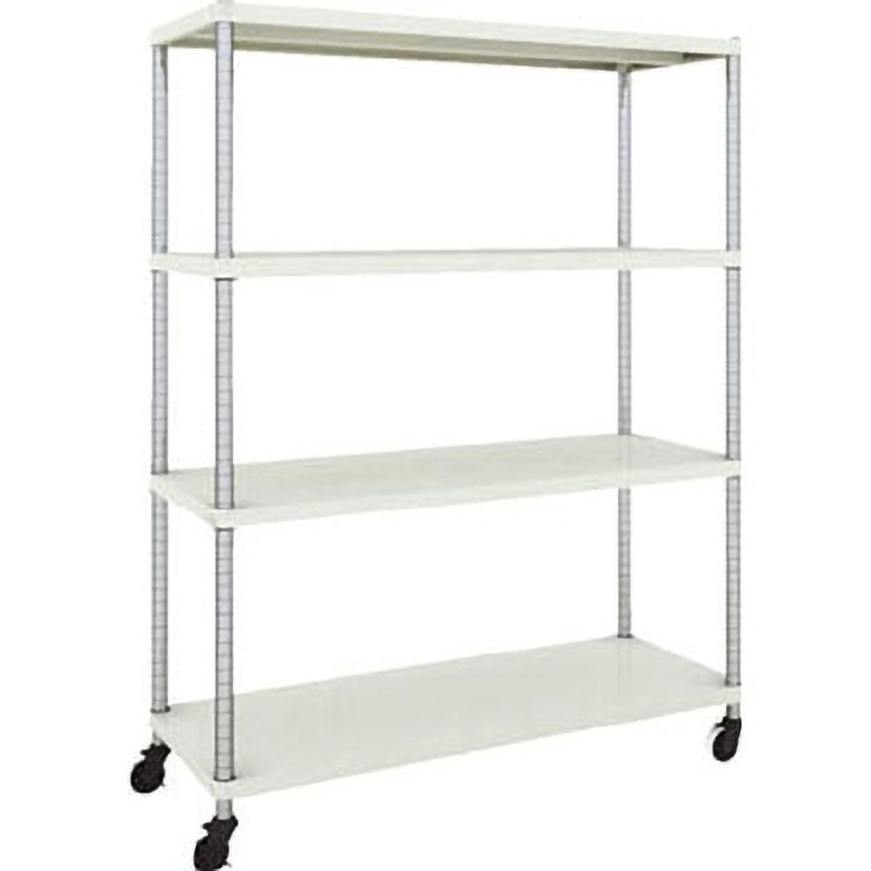 PER-5444-U125-W フェニックスラック(ウレタン車輪付) TRUSCO 均等耐荷重150kg/段 棚段数4 幅1200mm  PER-5444-U125-W