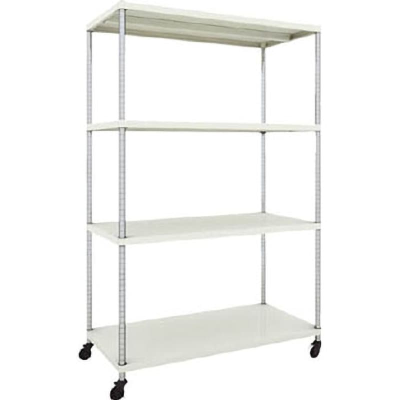 PER-6464-U125-W フェニックスラック(ウレタン車輪付) TRUSCO 均等耐荷重150kg/段 棚段数4 幅1200mm  PER-6464-U125-W