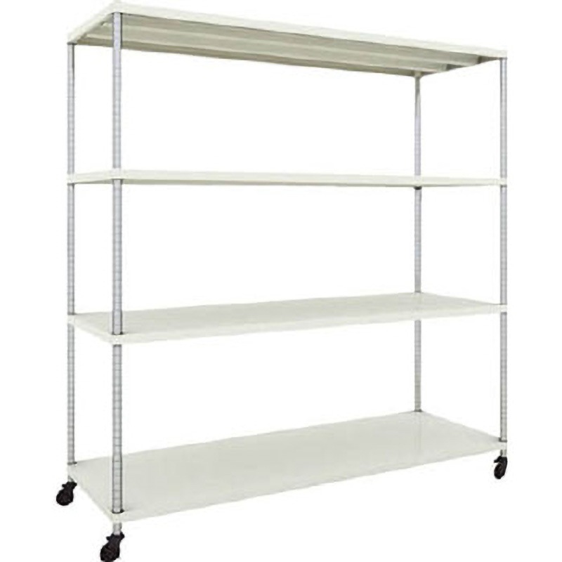 PER-6664-U125-W フェニックスラック(ウレタン車輪付) TRUSCO 均等耐荷重150kg/段 棚段数4 幅1800mm  PER-6664-U125-W 56,388円