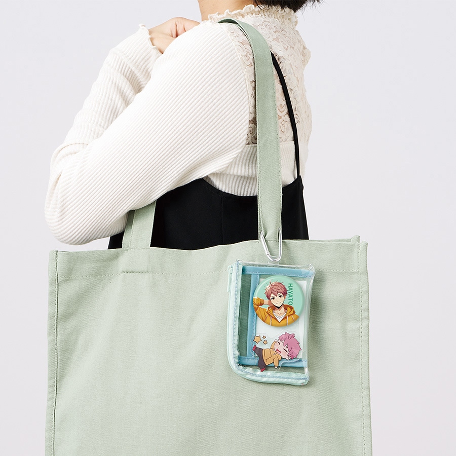 TP-0040-010 メッシュポケットクリアミニポーチ(カラビナ付) MARKLESS