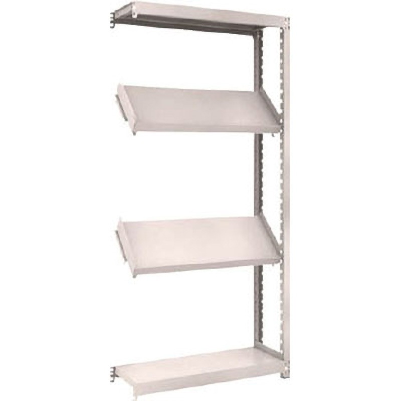 M2-6334K2B 軽中量ボルトレス棚M2型 連結型(200kgタイプ、高さ1800mm、4段うち傾斜2段タイプ、前あたり付) 1セット TRUSCO 【通販モノタロウ】 20,866円