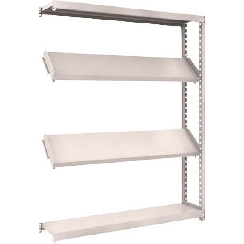 M2-6534K2B 軽中量ボルトレス棚M2型 連結型(200kgタイプ、高さ1800mm、4段うち傾斜2段タイプ、前あたり付) 1セット TRUSCO 【通販モノタロウ】