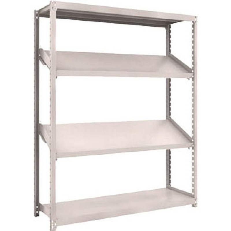 M2-6544K2 軽中量ボルトレス棚M2型 単体型(200kgタイプ、高さ1800mm、4段うち傾斜2段タイプ、前あたり付) 1セット TRUSCO 【通販モノタロウ】