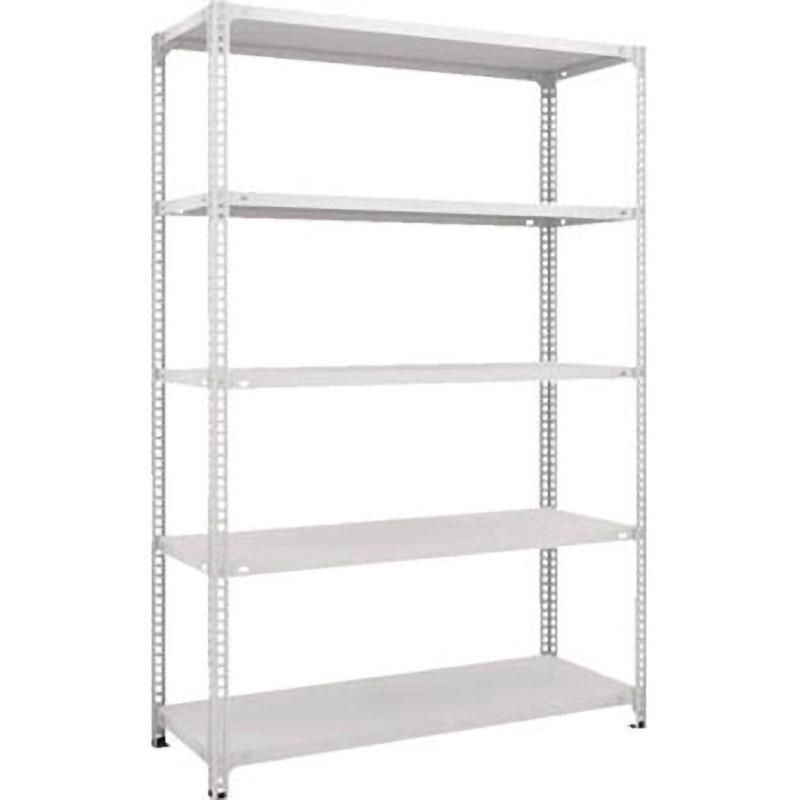 SBL-6445-W セミボルトレス軽量棚(100kgタイプ、高さ1800mm) TRUSCO ホワイト色 スチール 奥行462mm  SBL-6445-W