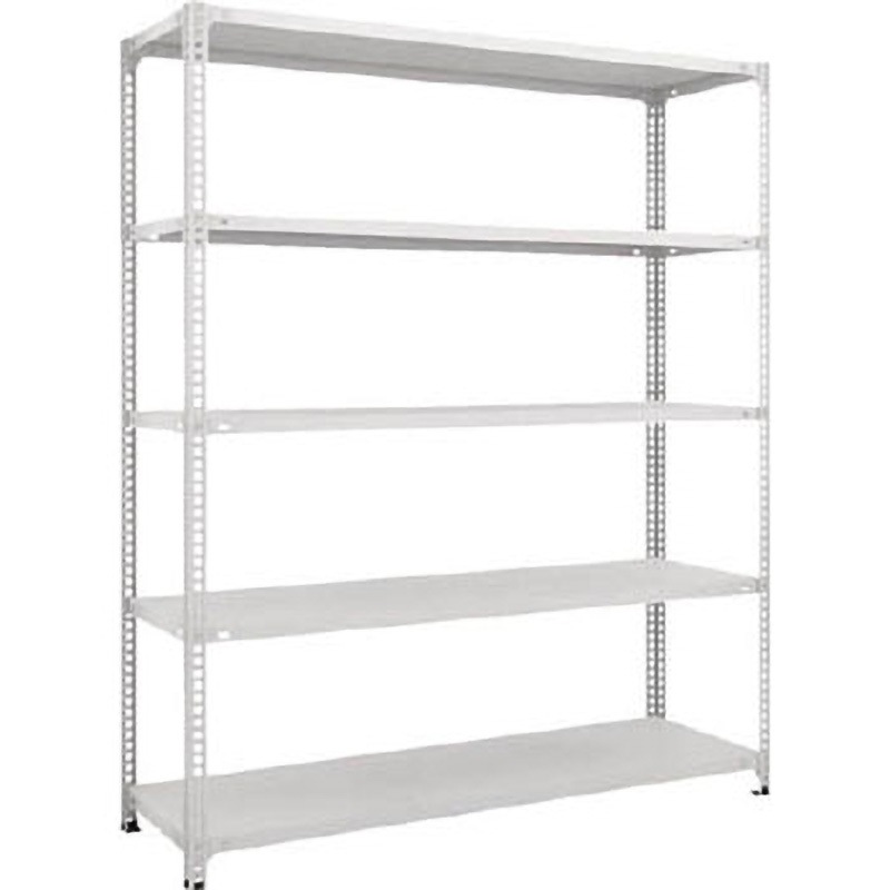 SBL-6545-W セミボルトレス軽量棚(100kgタイプ、高さ1800mm) TRUSCO ホワイト色 スチール 奥行462mm  SBL-6545-W