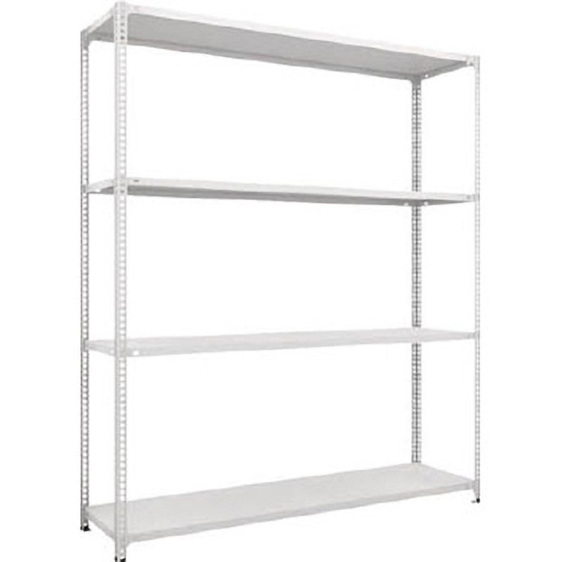 SBL-7644-W セミボルトレス軽量棚(100kgタイプ、高さ2100mm) TRUSCO ホワイト色 スチール 奥行462mm  SBL-7644-W