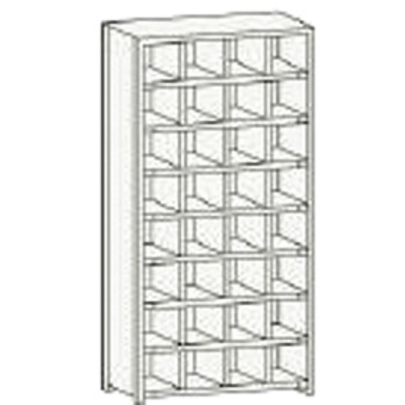 KA-4080 区分棚KA型(ボルト式、コボレ止め付・100kgタイプ・間口875mm) TRUSCO 4列・8段タイプ 高さ1802mm  KA-4080