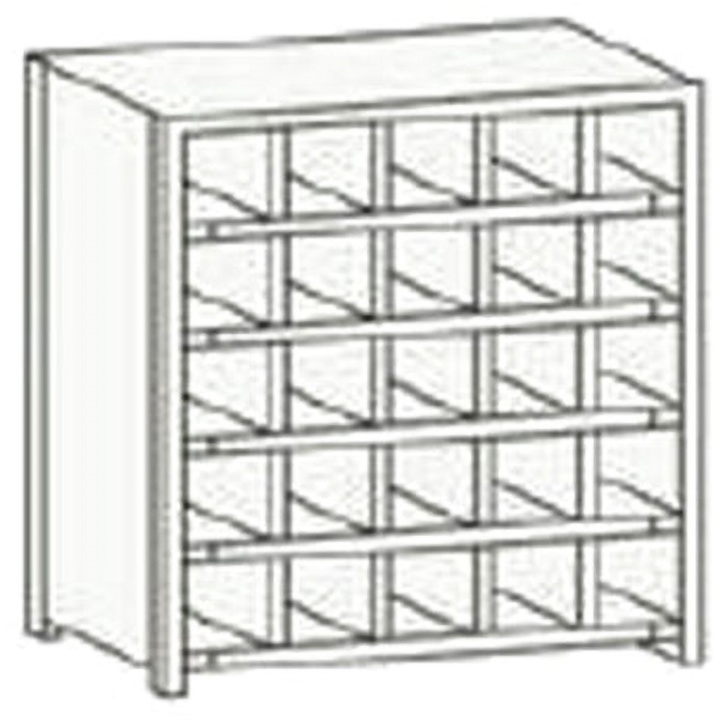 KB-5053 区分棚KB型(ボルト式、コボレ止め付・100kgタイプ・間口875mm) TRUSCO 5列・5段タイプ 高さ927mm