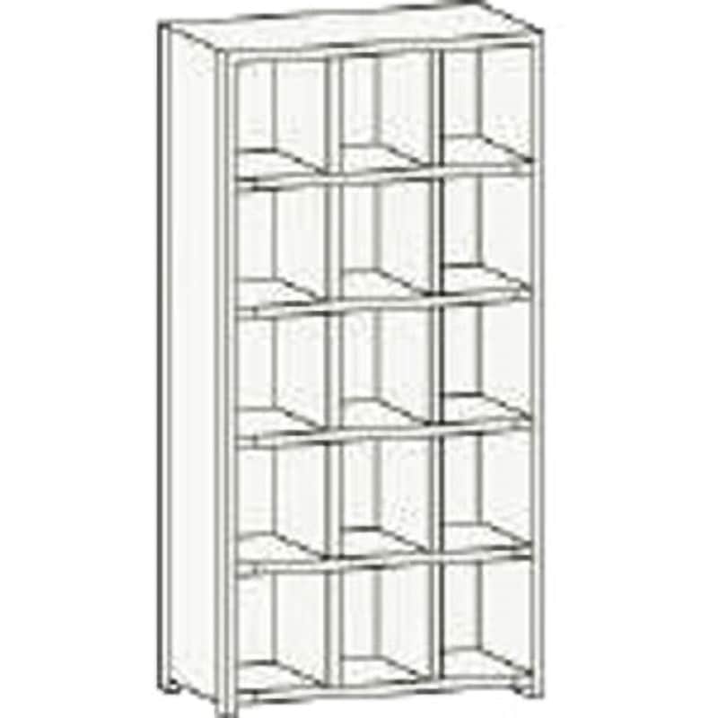 KC-3050 区分棚KC型(ボルト式、コボレ止めなし・100kgタイプ・間口875mm) TRUSCO 3列・5段タイプ 高さ1802mm  KC-3050