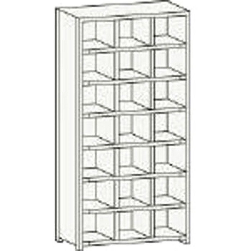 KC-3070 区分棚KC型(ボルト式、コボレ止めなし・100kgタイプ・間口875mm) TRUSCO 3列・7段タイプ 高さ1802mm  KC-3070