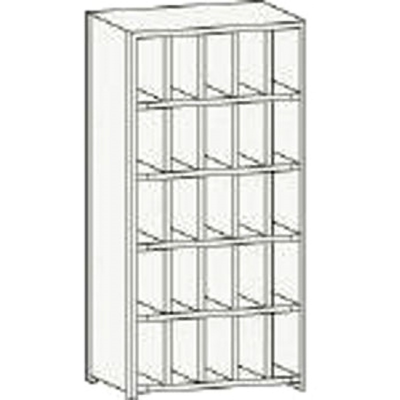 KC-5050 区分棚KC型(ボルト式、コボレ止めなし・100kgタイプ・間口875mm) TRUSCO 5列・5段タイプ 高さ1802mm  KC-5050