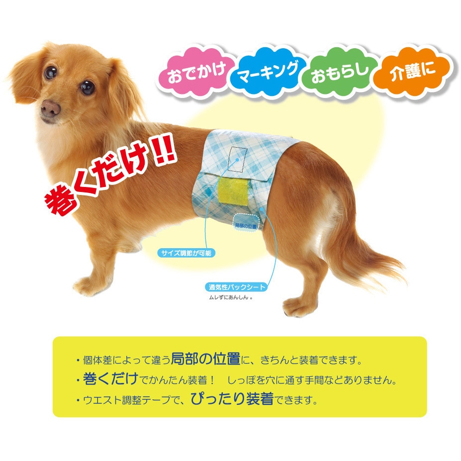 PMO-704 男の子のためのマナーおむつ おしっこ用 P.one 中～大型犬