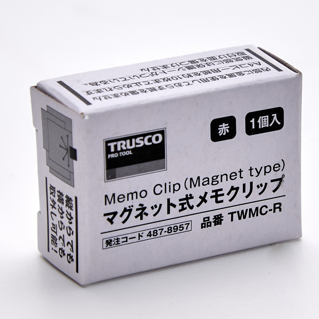 TWMC-W マグネット式メモクリップ TRUSCO ABS樹脂 【通販モノタロウ】
