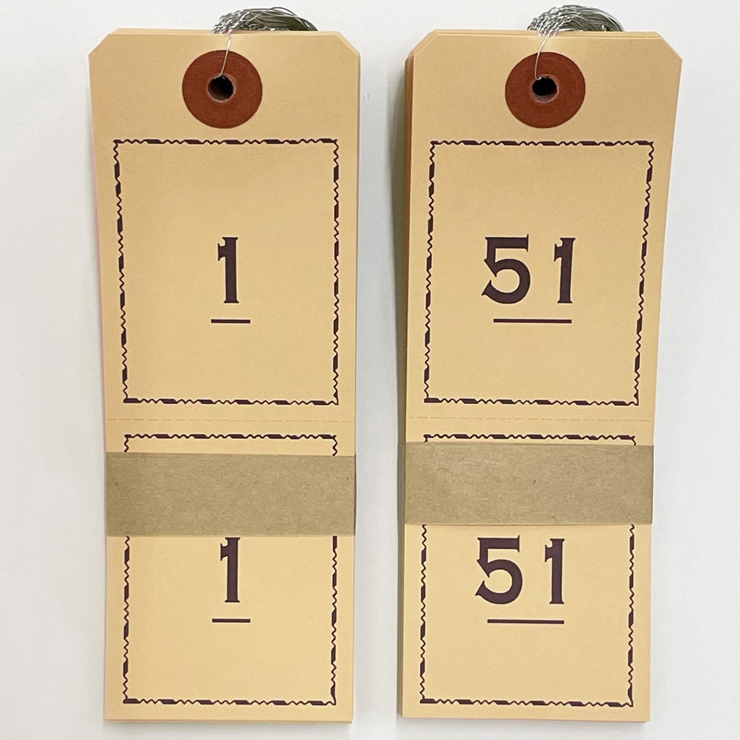 RN-90 連番荷札 No.1～100 1ケース(100枚×40袋) 今村紙工 【通販モノタロウ】 17,486円