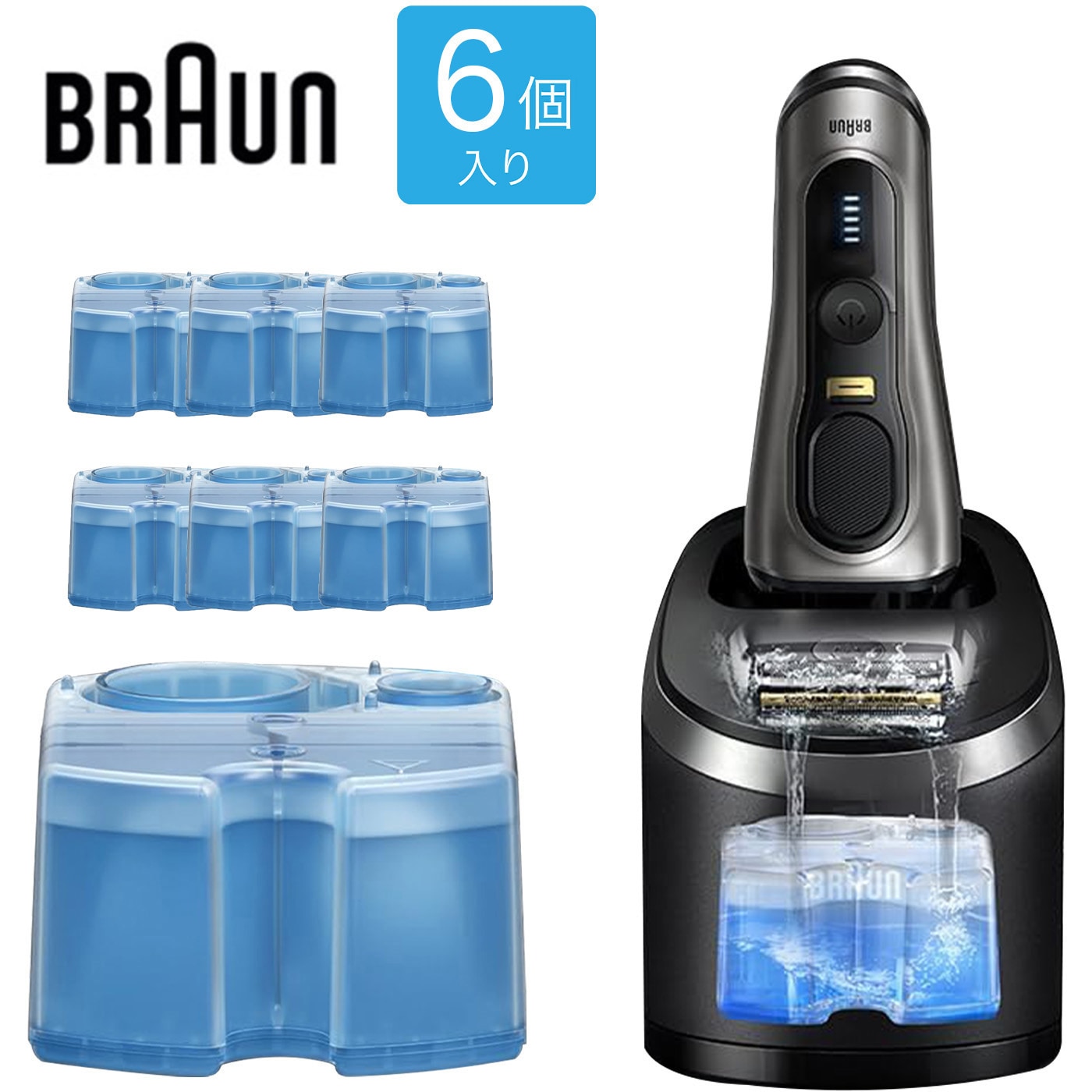 CCR6 BRAUN シェーバー専用 洗浄液 カートリッジ ブラウン ブラウン