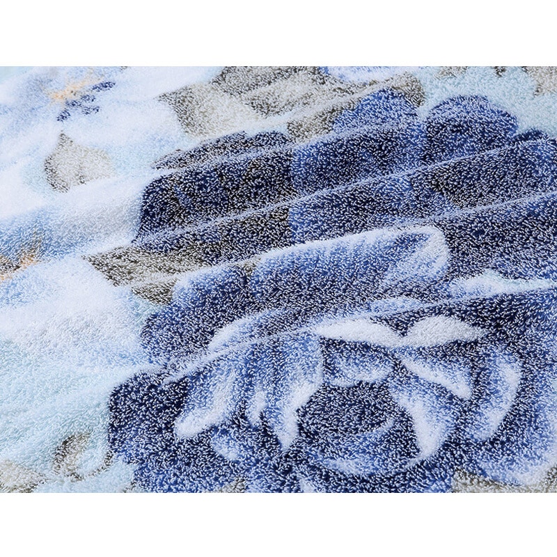 エトロ ETRO 花柄 タオルケット ブルー ETRO タオルケット シングル ペイズリー・花柄 ブルー系 日本製 新品未