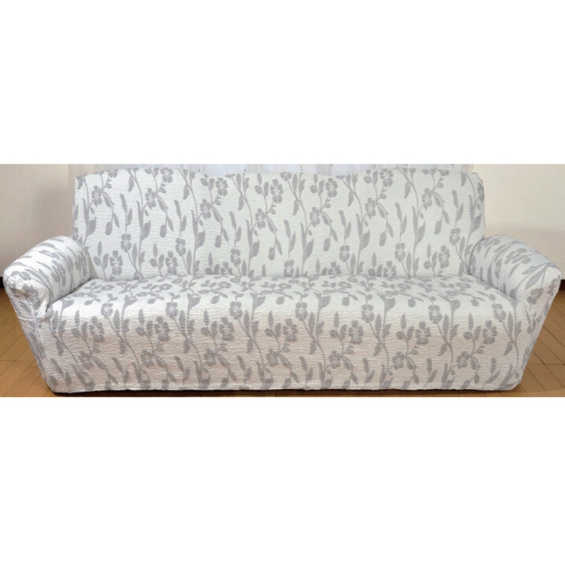 a1547220 <日本製>タテ・ヨコ伸縮フィット式ソファカバー(リーフ柄) ファミリー・ライフ 1人掛用タイプ   a1547220