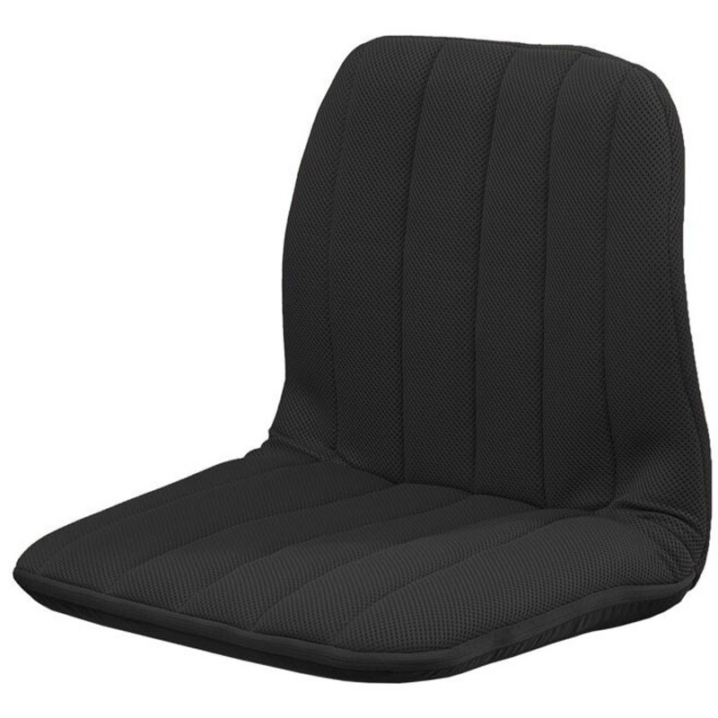 0437920 背筋サポートリクライニングチェア ファミリー・ライフ ブラック色  1セット(2個)