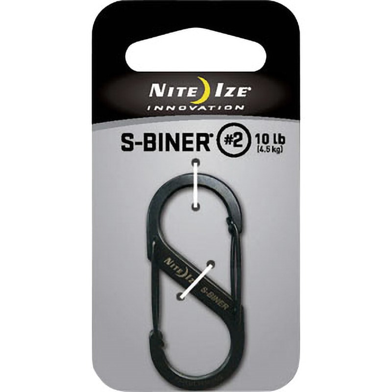 NI00737 S字フック エスビナー (ステンレス製) NiteIze ブラック色 1個