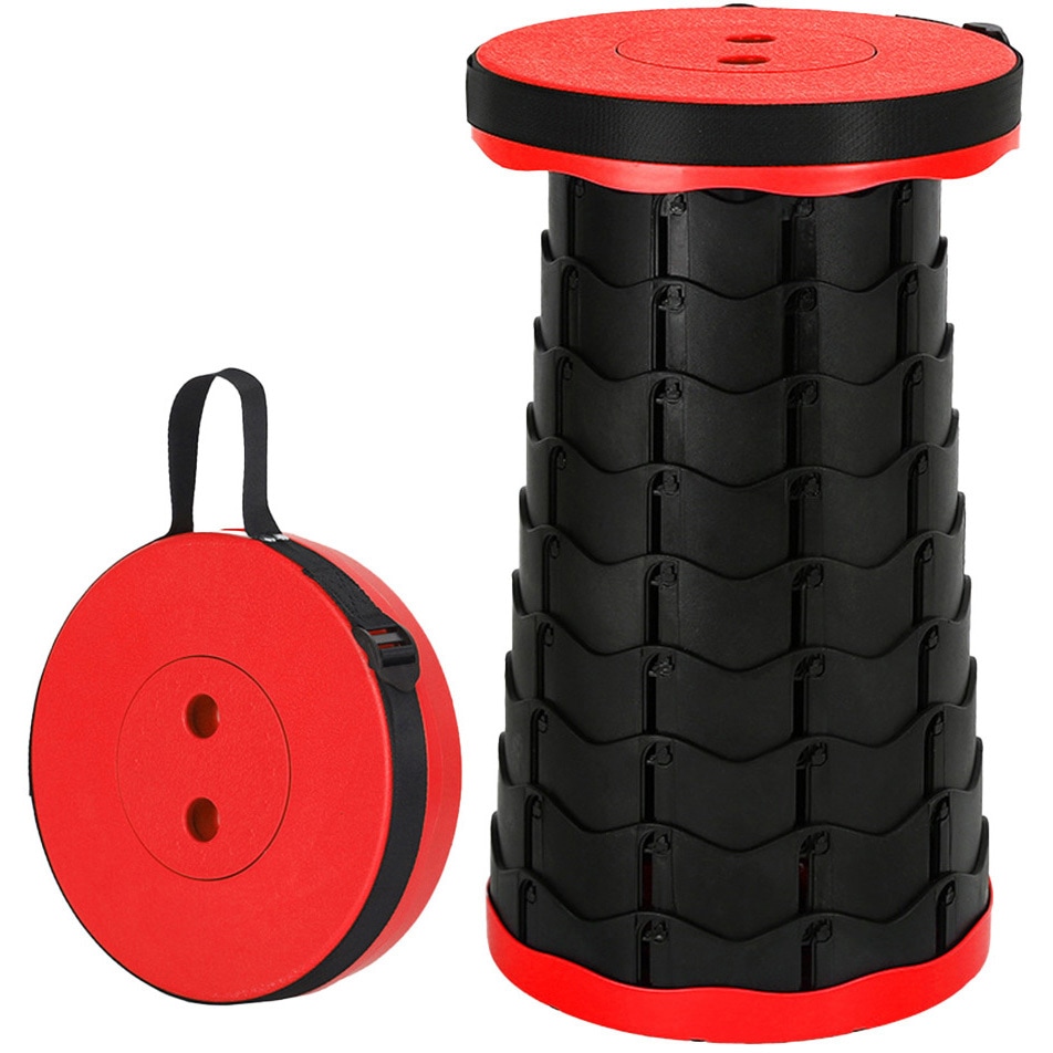 AFF-AST001-RD 10段階 折りたたみ椅子 スツール アウトドア