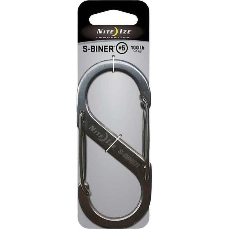 NI00829 S字フック エスビナー (ステンレス製) NiteIze シルバー