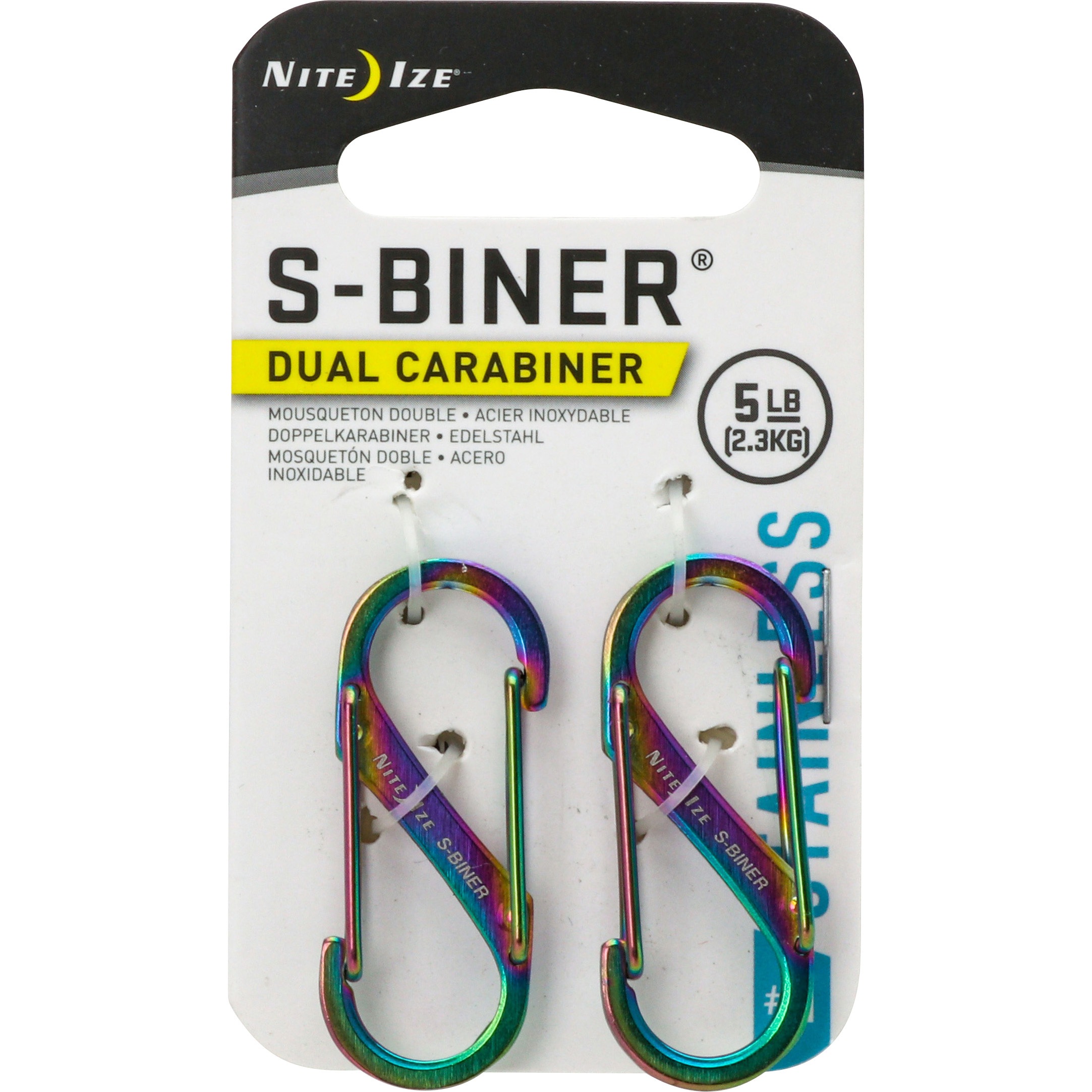 NI00838 S字フック エスビナー (ステンレス製) NiteIze スペクトラム色