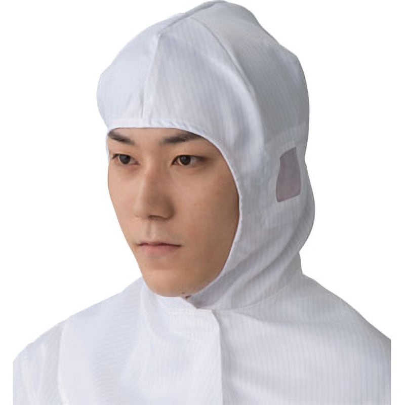 FH449C-01 クリーンフード 東洋リントフリー 後頭部ゴム絞り ホワイト