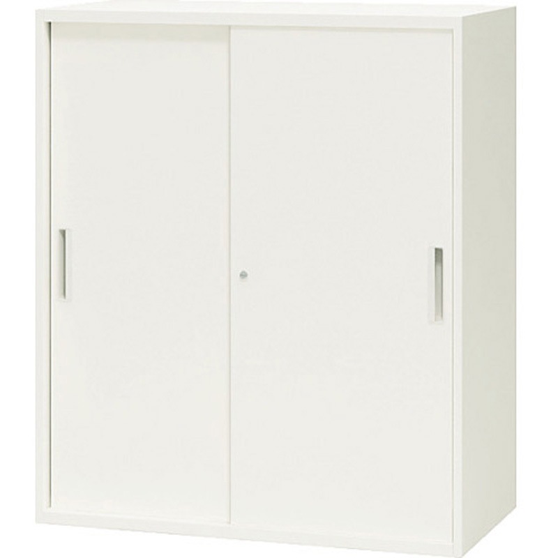 CW-0911H-WW スチール引違い書庫 CW ナイキ 2枚扉   CW-0911H-WW